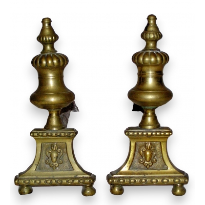 Paire de chenets \"Regence\"