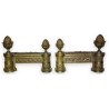  Paire de chenets Louis XVI en bronze sur  Moinat SA  - Antiquités décoration