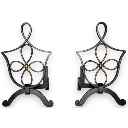  Paire de chenets Art Déco sur  Moinat SA  - Antiquités décoration