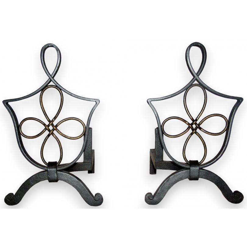  Paire de chenets Art Déco sur  Moinat SA  - Antiquités décoration