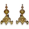  Paire de chenets style Régence en sur  Moinat SA  - Antiquités décoration