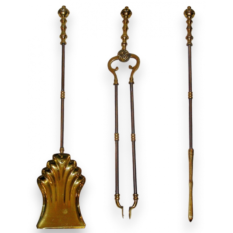  Set d'outils de cheminée "Boule" sur  Moinat SA  - Antiquités décoration