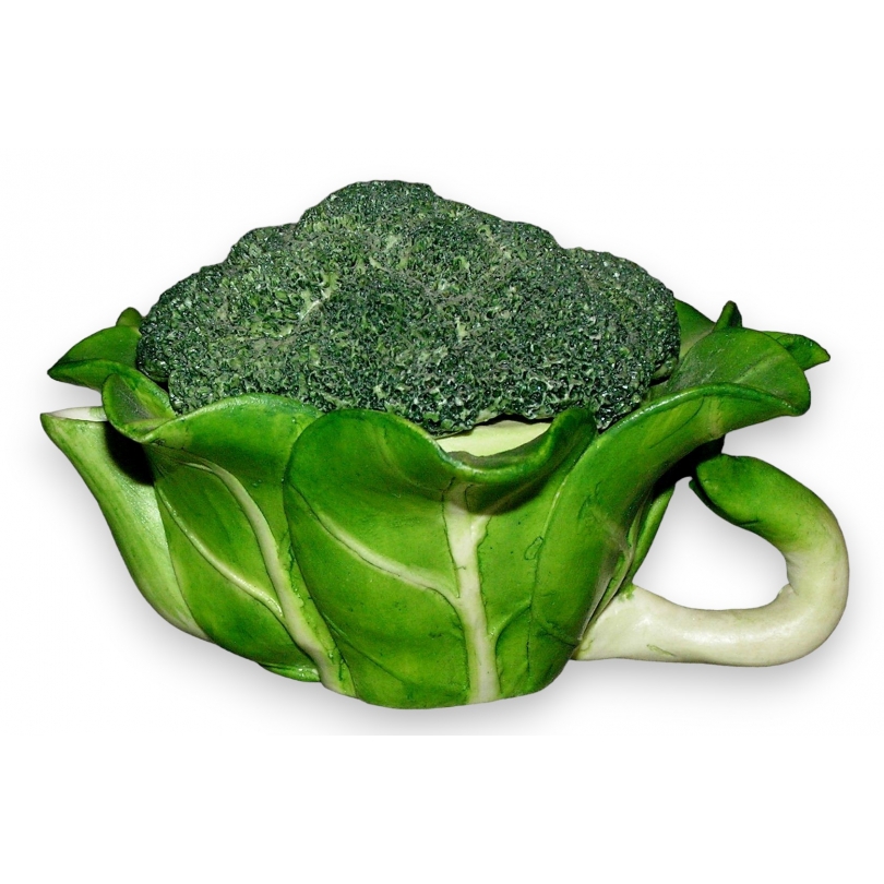 Théière miniature en porcelaine "Brocoli"