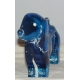 Chien en résine, coloris bleu