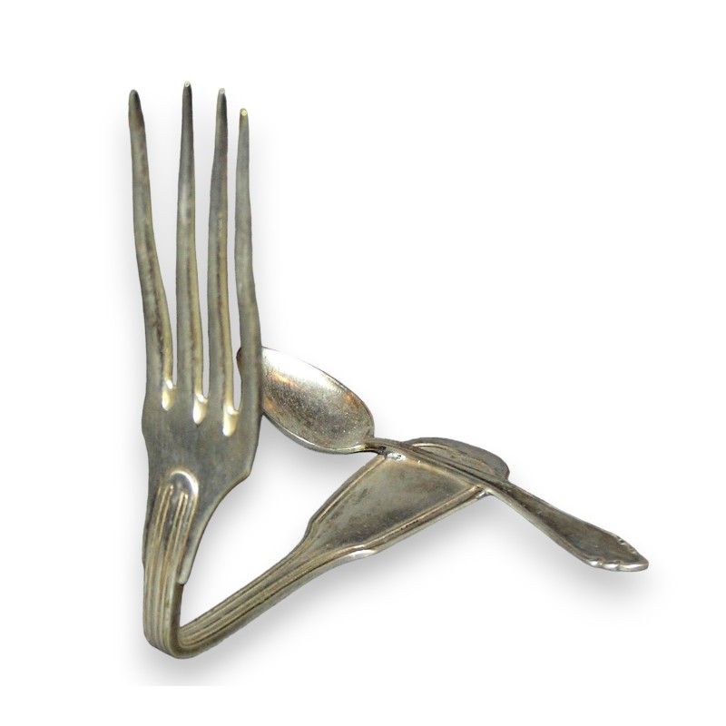 Porte-menu "Fourchette-cuillère, métal sur  Moinat SA  - Antiquités décoration