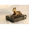 Bronze \"Chien\" sur socle en marbre vert