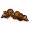 "Walnut" inkwell, carved from wood, by Moinat SA – Antiques and home décor