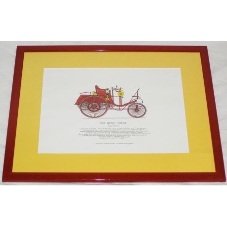 Gravure "Voiture BENZ"  sur Moinat SA  - Antiquités décoration -  Gravures, Lithos