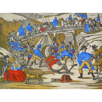 Lithografie „Passage du St-Bernard“ von EPINAL, Moinat SA – Antiquitäten und Dekoration – Stiche, Lithografien