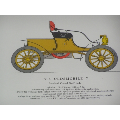 Radierung „OLDSMOBILE-Auto“ von Moinat SA – Antiquitäten und Dekorationsgegenstände – Radierungen, Lithografien