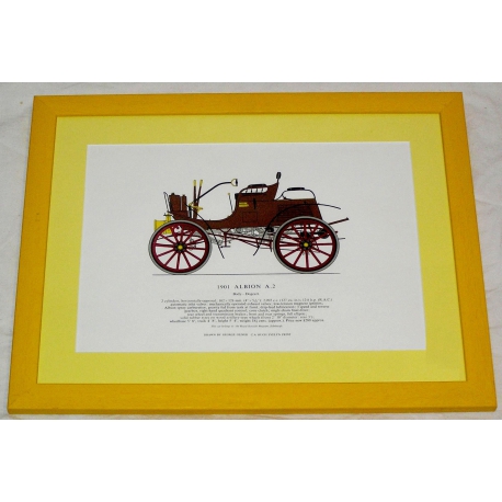 Gravure voiture \"ALBION-1901\"