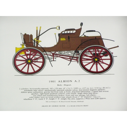 Gravure voiture \"ALBION-1901\"