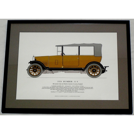Engraving ‘1924 HUMBER Car’ by Moinat SA – Antiques and decorative items – Engravings, lithographs