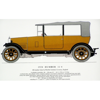 Engraving ‘1924 HUMBER Car’ by Moinat SA – Antiques and decorative items – Engravings, lithographs