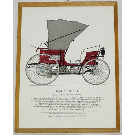 Radierung „Peugeot 1894“ auf Moinat SA – Antiquitäten und Dekoration – Radierungen, Lithografien