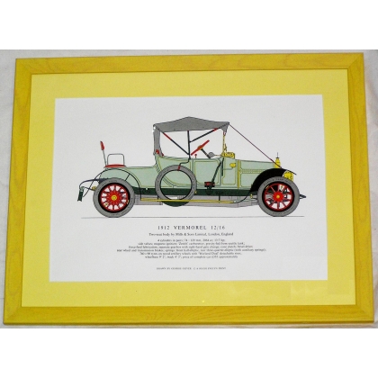 Radierung „Voiture VERMOREL“ auf Moinat SA – Antiquitäten und Dekorationsgegenstände – Radierungen, Lithografien