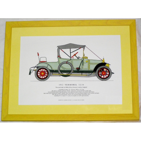 Radierung „Voiture VERMOREL“ auf Moinat SA – Antiquitäten und Dekorationsgegenstände – Radierungen, Lithografien