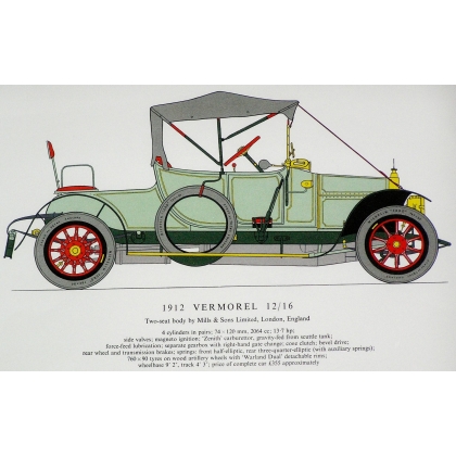 Radierung „Voiture VERMOREL“ auf Moinat SA – Antiquitäten und Dekorationsgegenstände – Radierungen, Lithografien