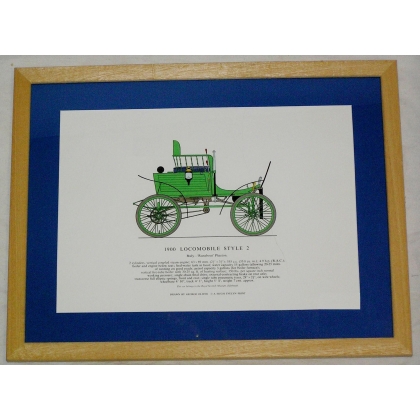 Radierung „Voiture LOCOMOBILE“ von Moinat SA – Antiquitäten und Dekorationsgegenstände – Radierungen, Lithografien