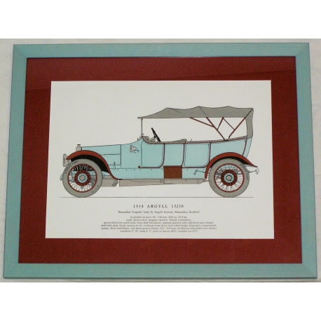 Gravure "Voiture ARGYLL"  sur Moinat SA  - Antiquités décoration -  Gravures, Lithos