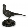 Faisan en bronze sur socle en marbre
