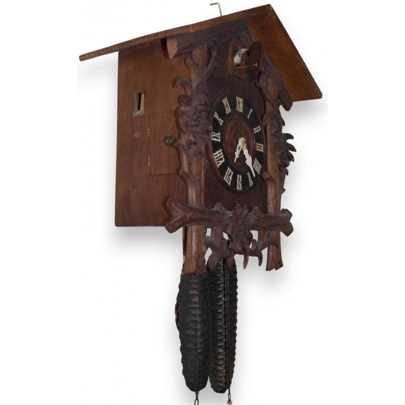 Carved wooden cuckoo (pediment) at Moinat SA – Antiques and home décor