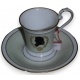 Tasse et sous-tasse "MOZART" en porcelaine