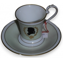 Tasse et sous-tasse "MOZART" en porcelaine