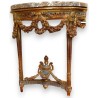 Louis XVI half-moon console table. Marble top. From  Moinat SA  - Antiques and home décor