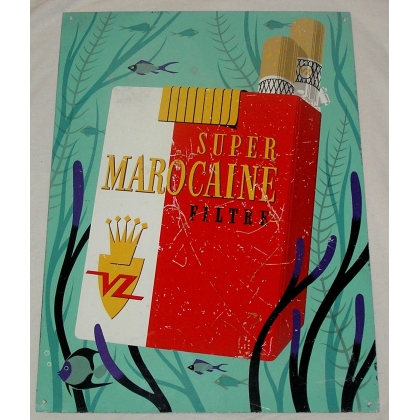 Plaque publicitaire \"Marocaine Super\"