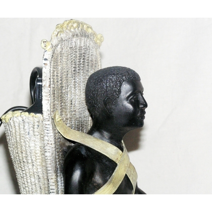 Lampe "Homme-panier" sur  Moinat SA  - Antiquités décoration