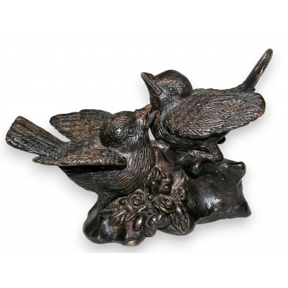 Bronze \"2 Oiseaux\" sur socle