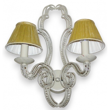 2-light wall light with crystal beads at Moinat SA – Antiques and home décor