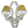  Applique 2 lumières avec perles cristal sur  Moinat SA  - Antiquités décoration