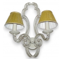 Applique 2 lumières avec perles cristal