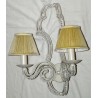  Applique 2 lumières avec perles cristal sur  Moinat SA  - Antiquités décoration