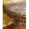 Louis XVI half-moon console table. Marble top. From  Moinat SA  - Antiques and home décor
