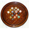 Jeu du Solitaire en bois et pierres, grand