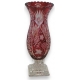 Vase en cristal coloris rouge