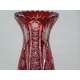 Vase en cristal coloris rouge