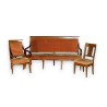 Directoire-style living room set, comprising 1 sofa, 2 armchairs and 2 chairs, by Moinat SA – Antiques and home décor