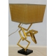 Lampe "Carrés" dorée