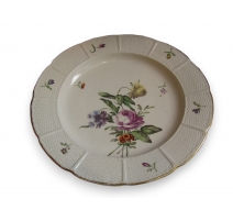 Assiette "Fleurs" en porcelaine