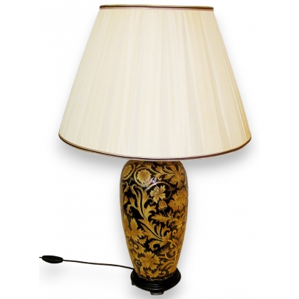  Lampe modèle DAO "Fleurs" coloris sur  Moinat SA  - Antiquités décoration