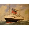 Paintings | Oil on cardboard: The liner ‘Le Paris’, Moinat SA  – Antiques and home décor