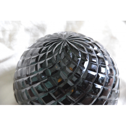 "Diamond" Amber glass ball, BLACK at  Moinat SA  - Antiques and home décor