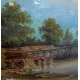 Paire de gouaches "Paysage de montagnes".