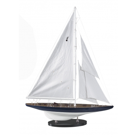 Model of the "J-Yacht 'Rainbow'" sailing yacht at Moinat SA – Antiques and home décor