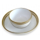 Bol et sous-tasse en porcelaine de Nyon