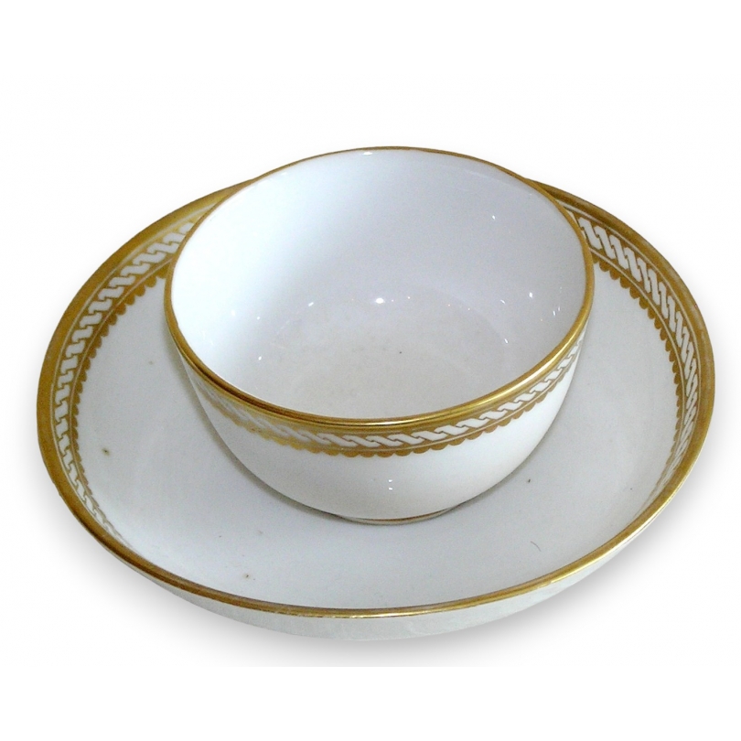 Bol et sous-tasse en porcelaine de Nyon